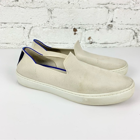 Rothy’s Original Slip On Sneaker Loafer Sand Beige Cream Knit Shoes 9 - Picture 5 of 11